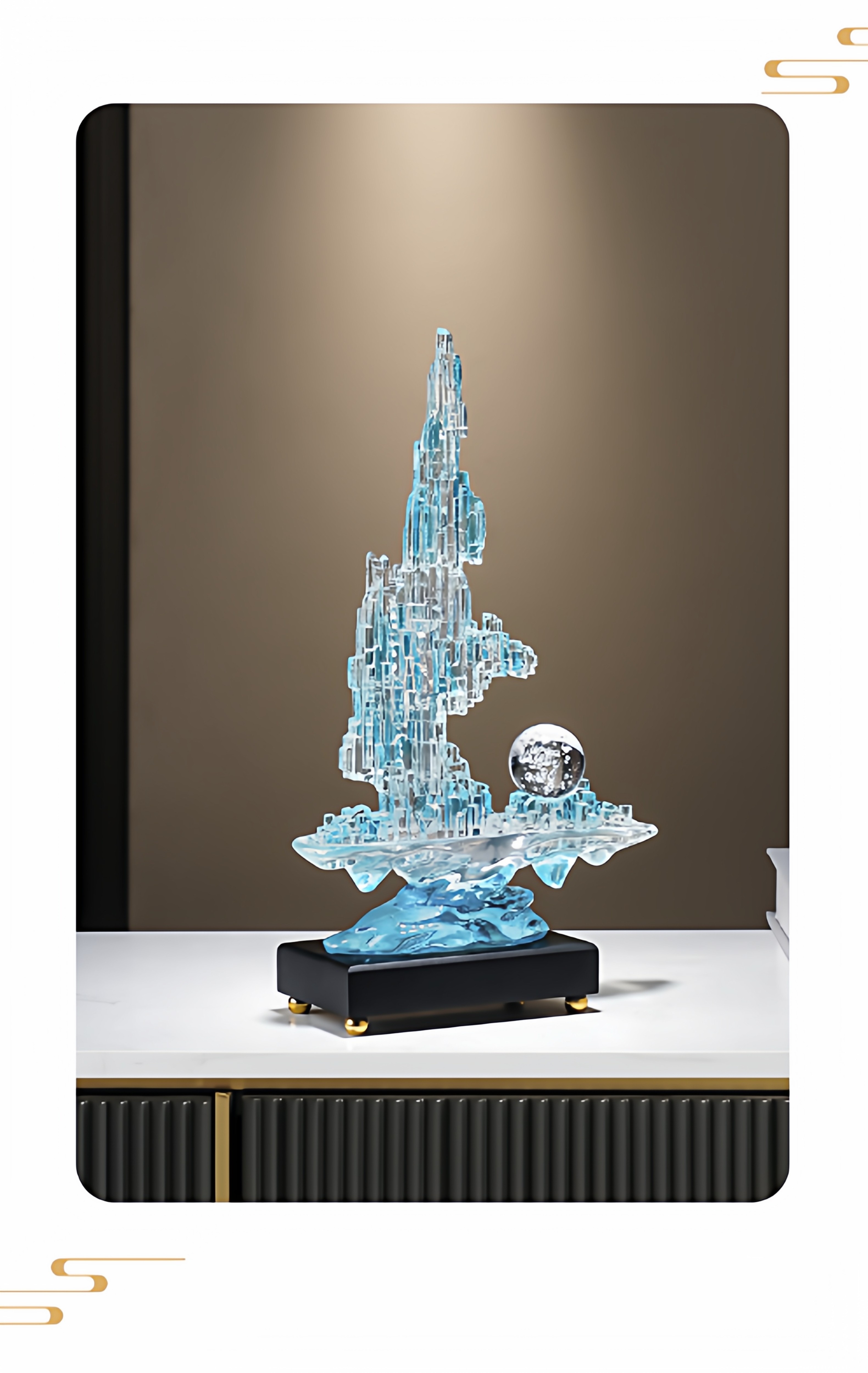 Modern, Light-luxury Gradient Fortune Turns Decorative Piece