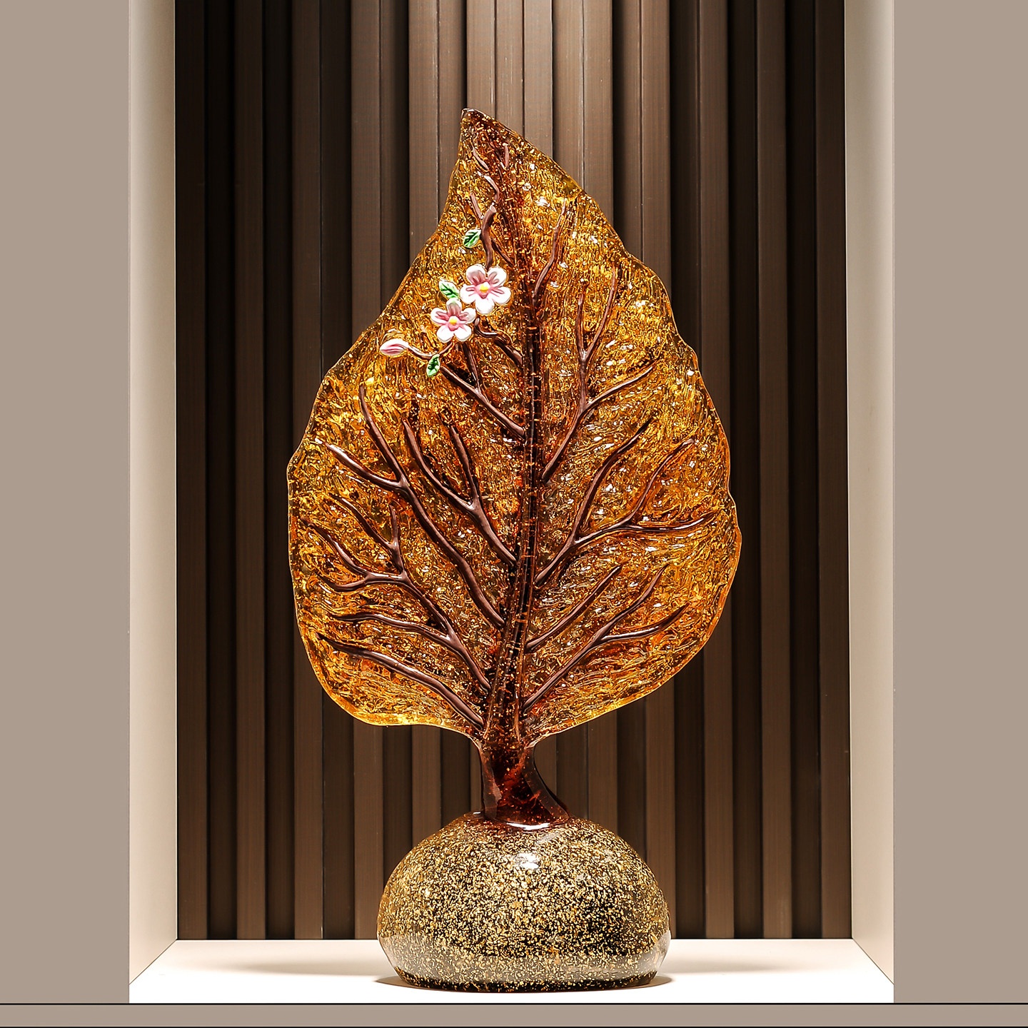 Luxury High-end Gold-leaf Living Room Decor Piece