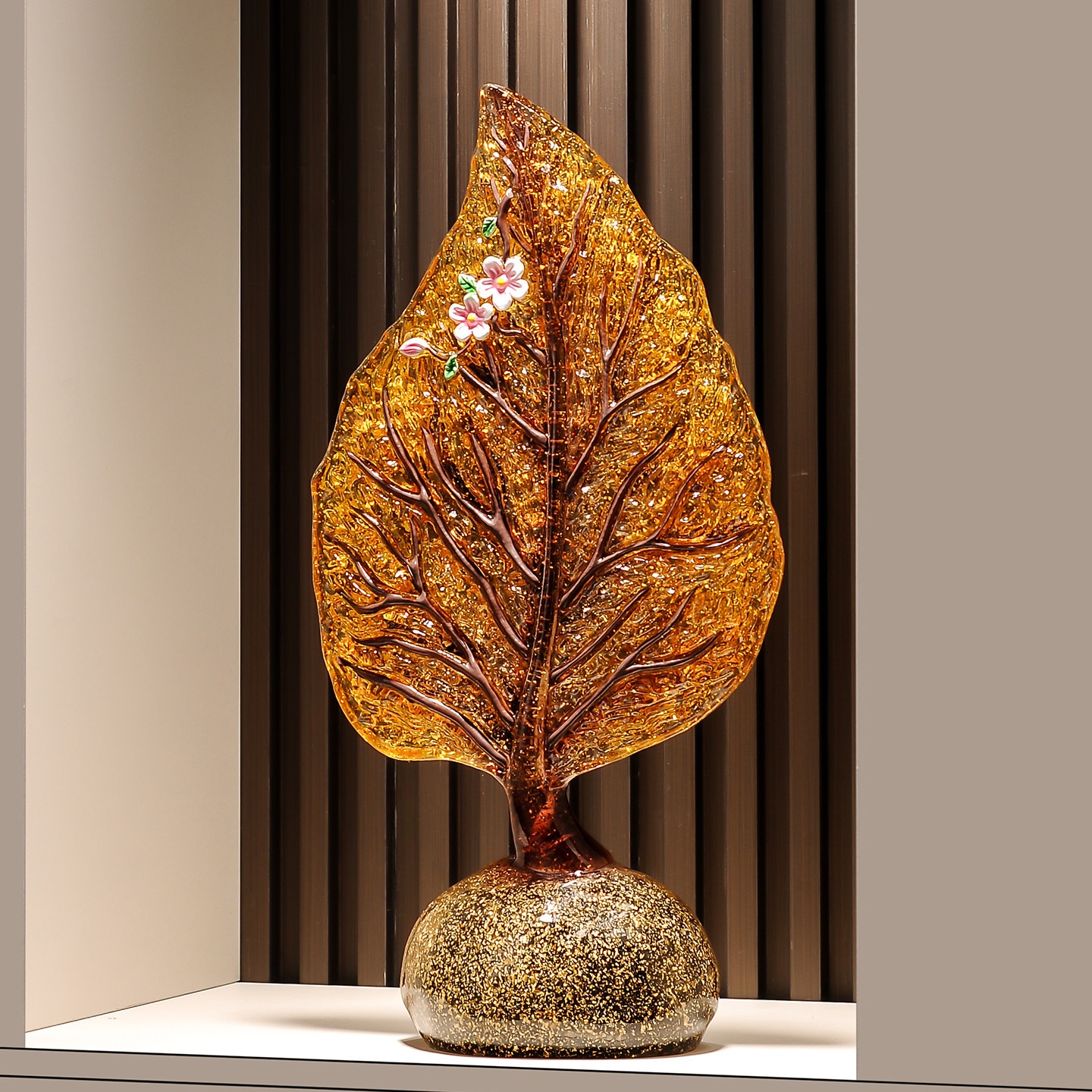 Luxury High-end Gold-leaf Living Room Decor Piece