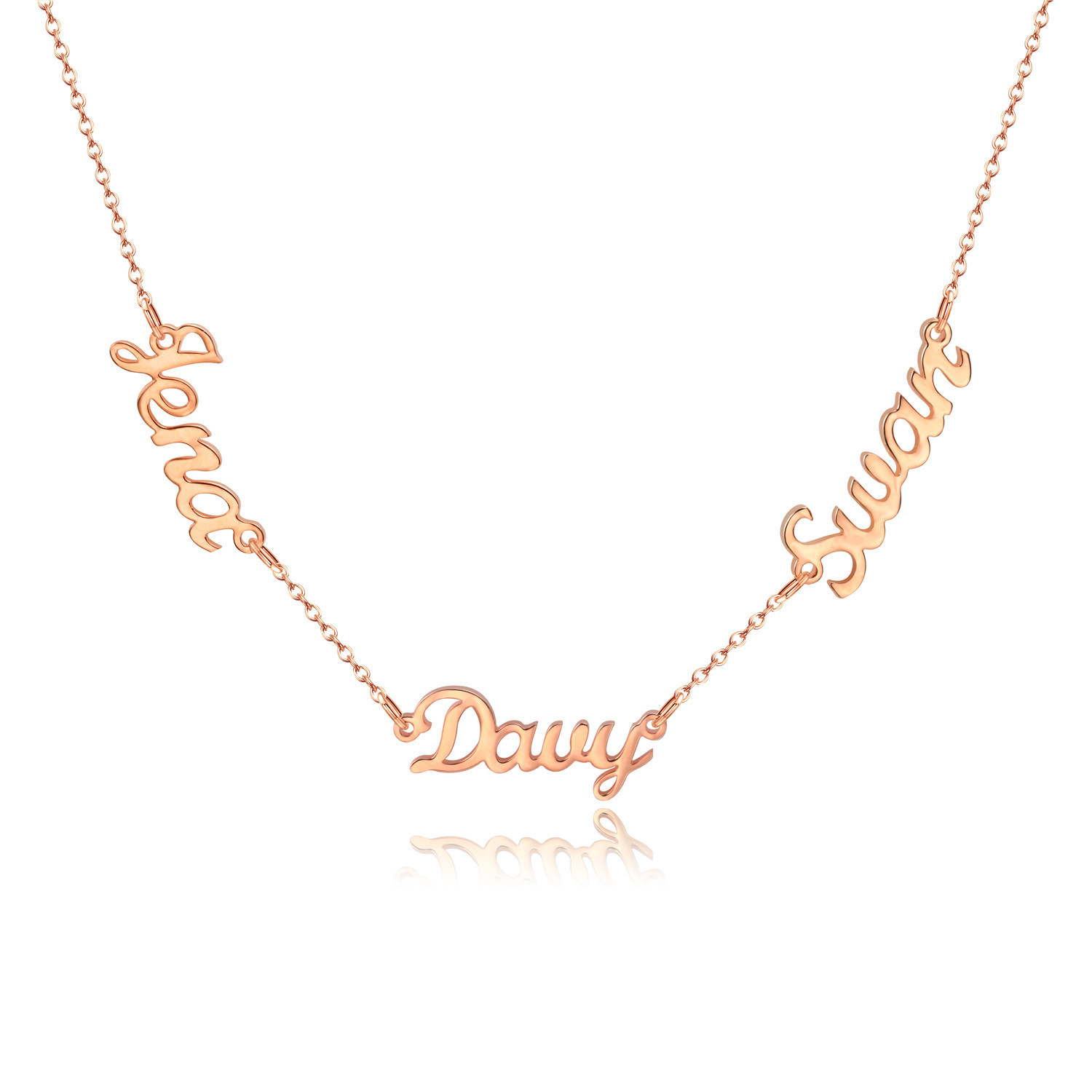 Personalized DIY Necklace With Name And Lock Steel Collar Chain