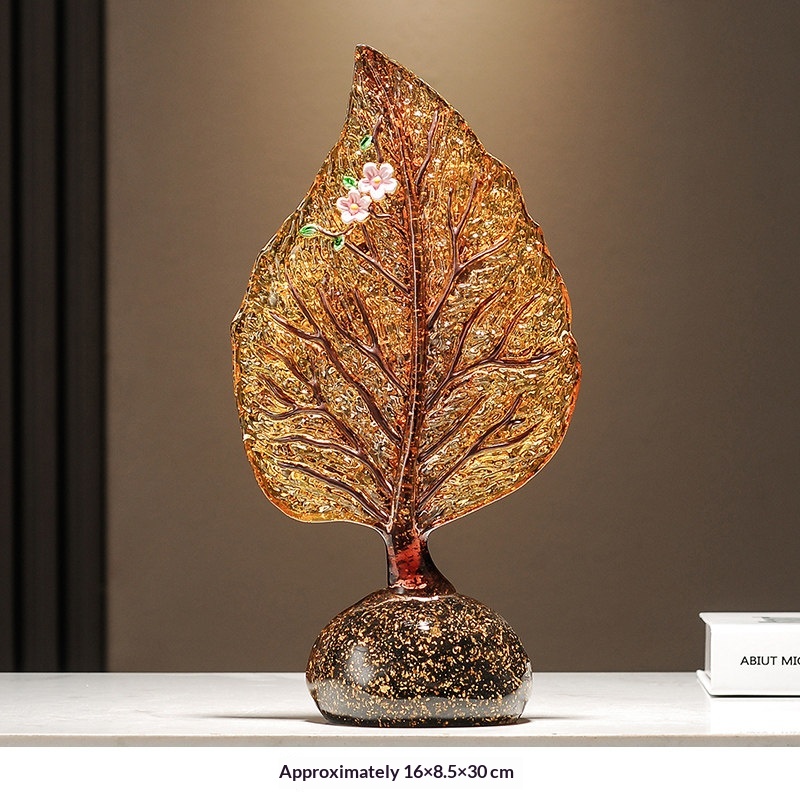 Luxury High-end Gold-leaf Living Room Decor Piece