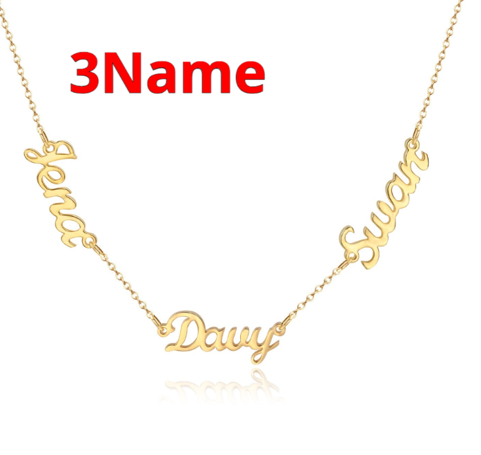 Personalized DIY Necklace With Name And Lock Steel Collar Chain