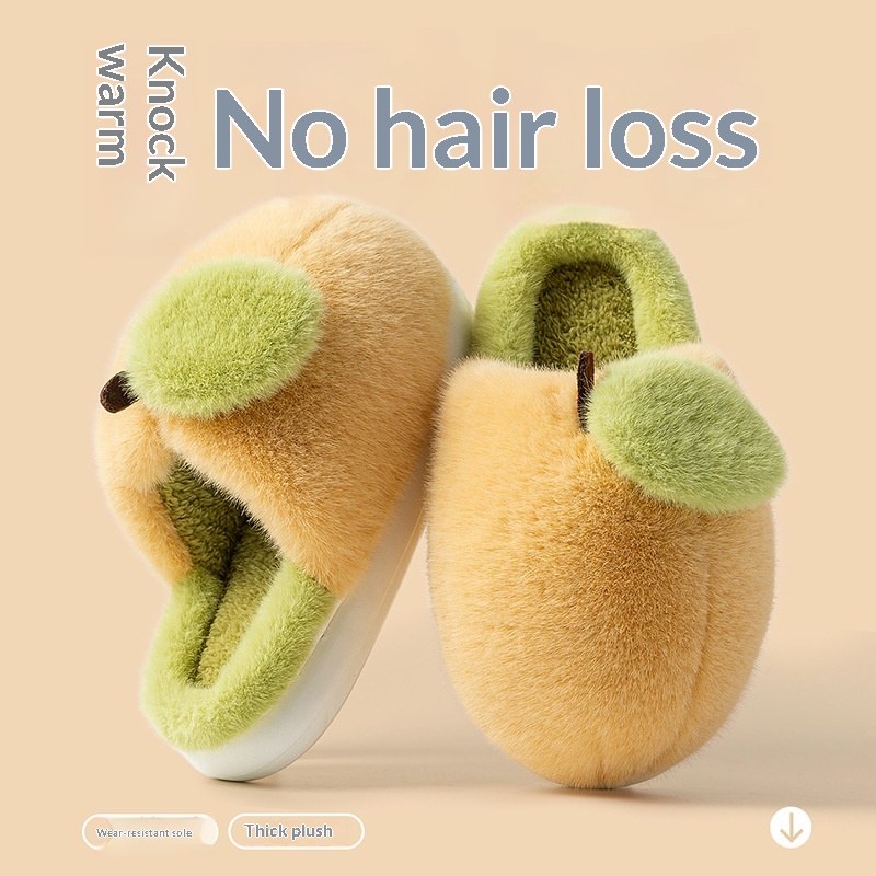 New Winter Chunky-soled Warm Plush Indoor Cotton Slippers