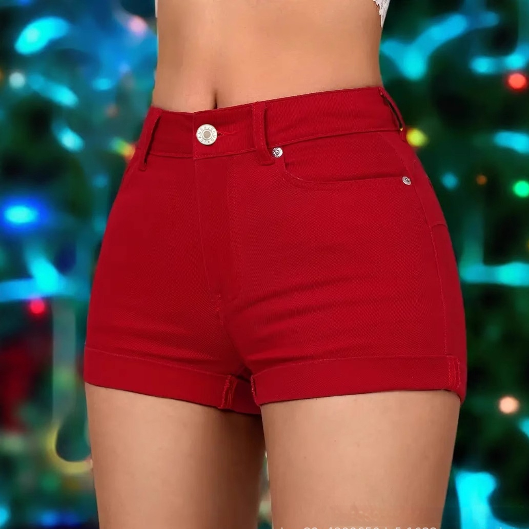 Womens Fashion Plus-Size Denim Shorts