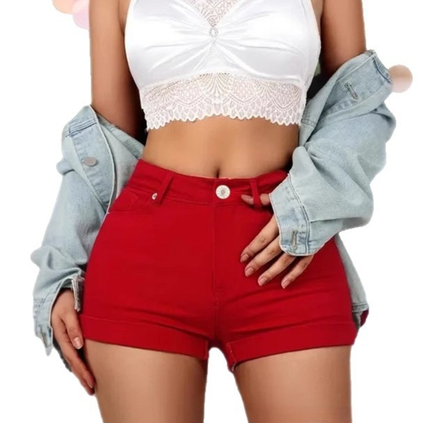 Womens Fashion Plus-Size Denim Shorts