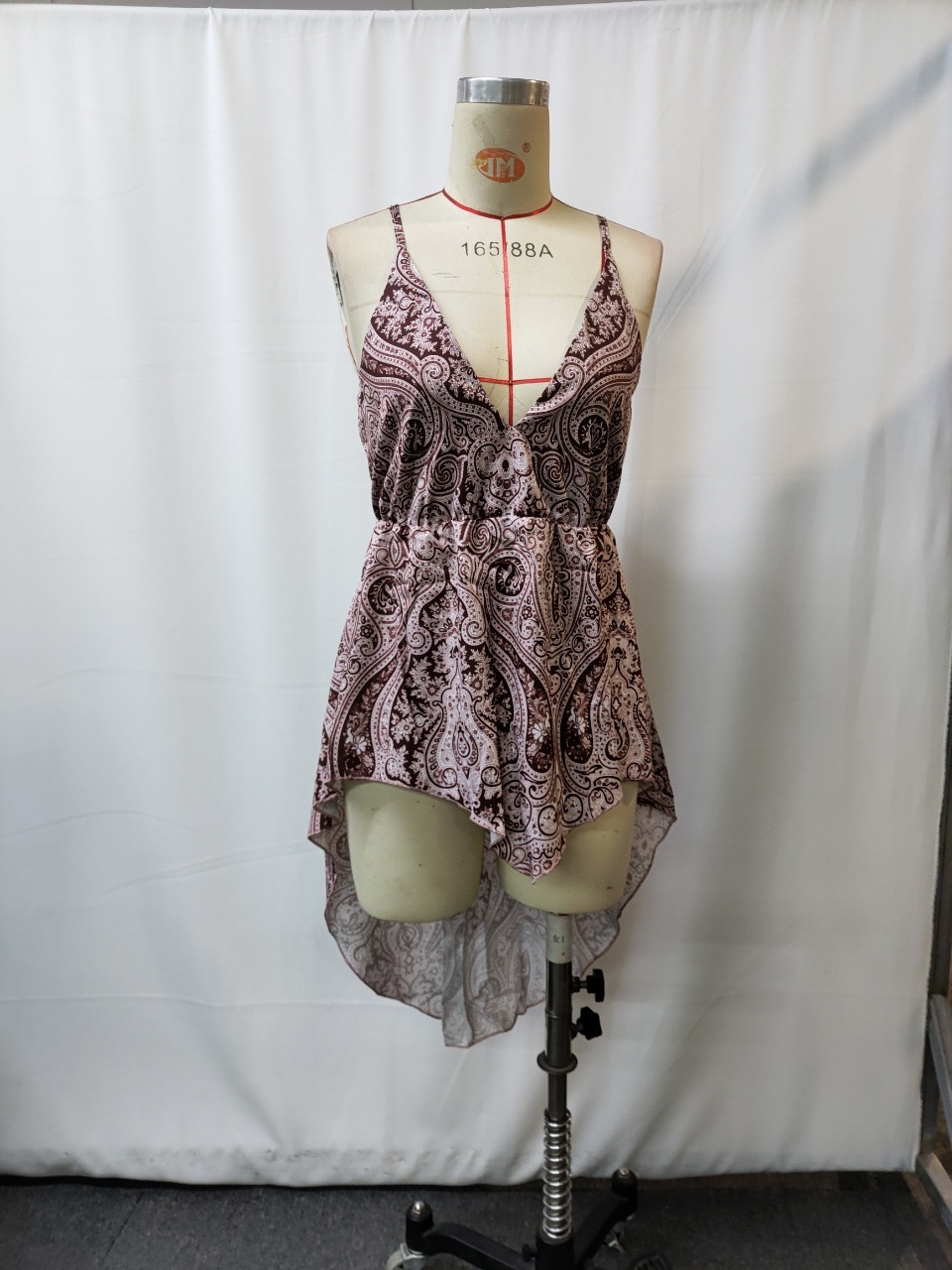 Retro Carnival Sling Printed Dress For Girls In The West