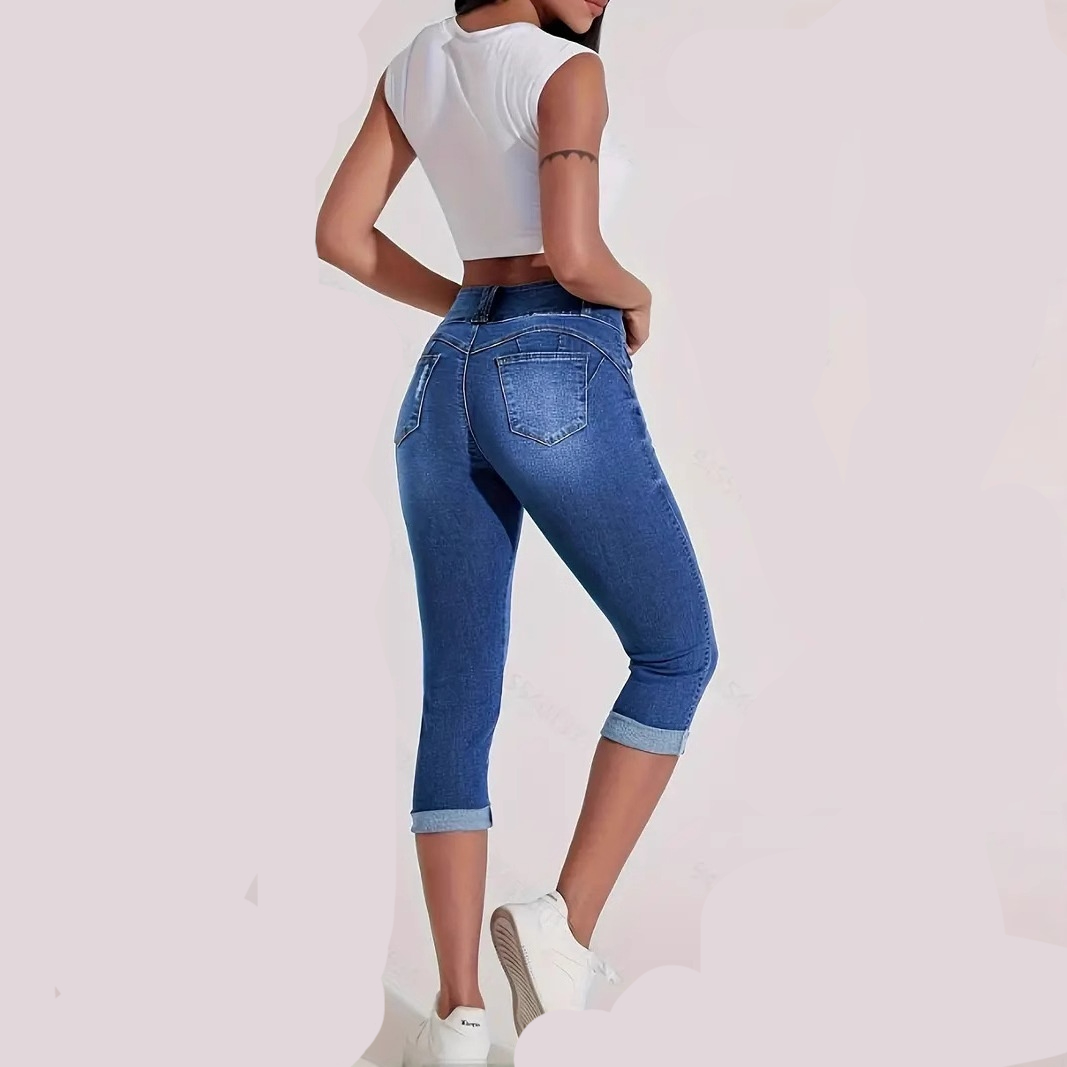 Plus-size Womens Skinny Denim Jeans
