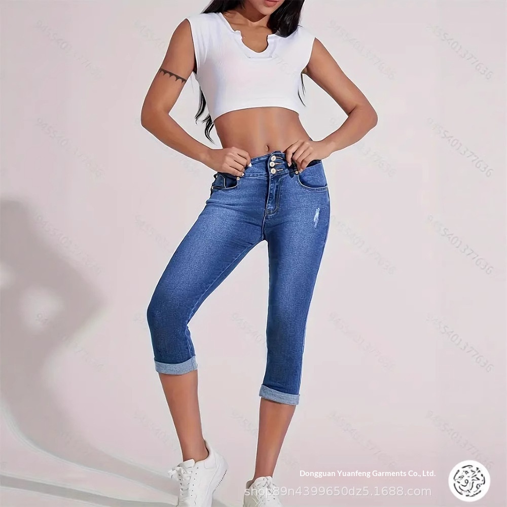 Plus-size Womens Skinny Denim Jeans