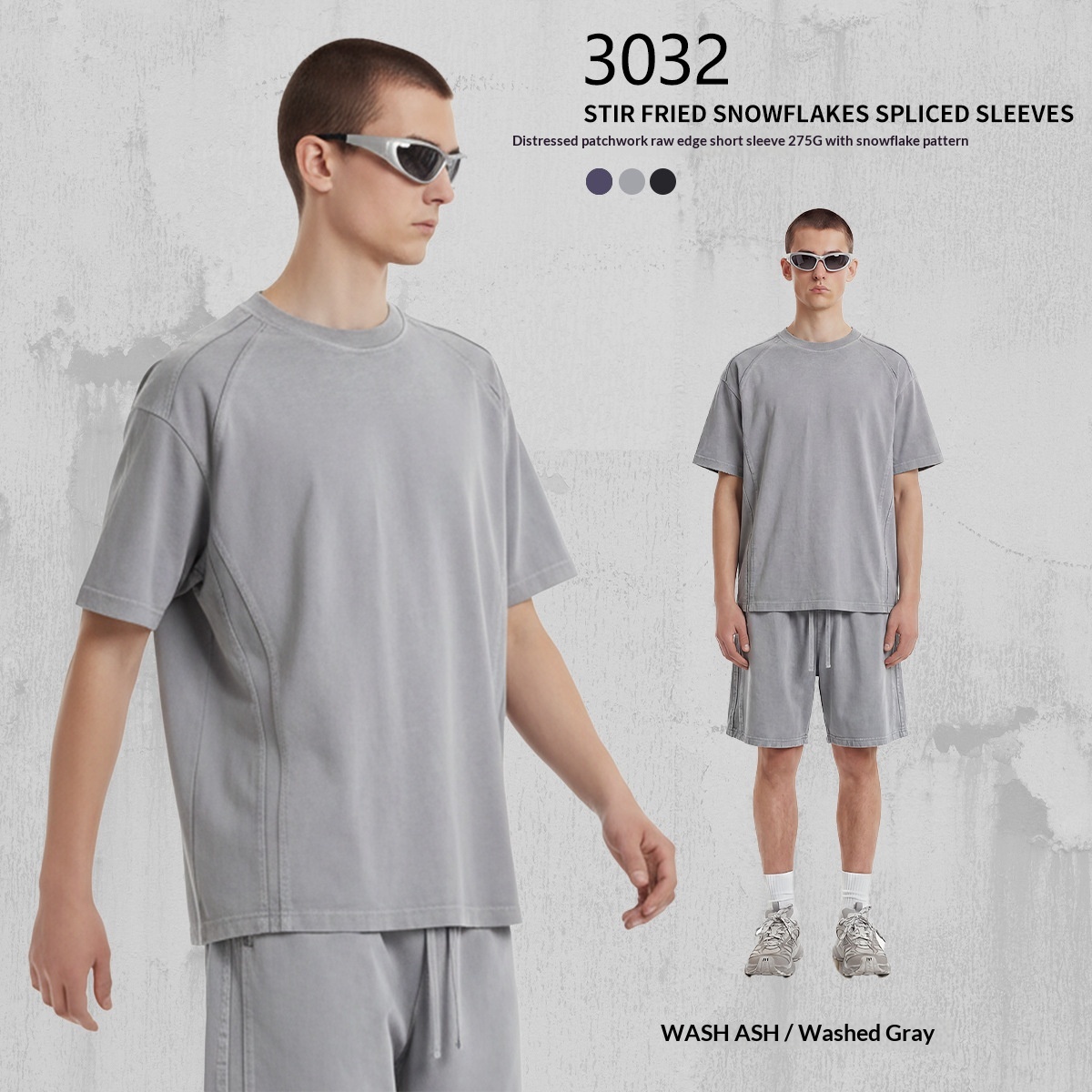 New Springsummer Bestseller Distressed Patchwork Raw-edge Short-sleeve Top