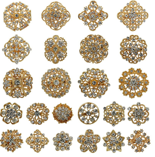 Muslim Fashion Simple Pearl Floral Brooch