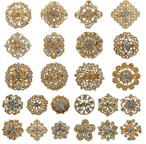 Muslim Fashion Simple Pearl Floral Brooch