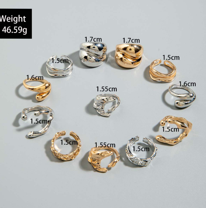 European And American-style Geometric Irregular Trendy Pearl Ring