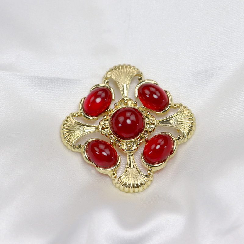 Vintage Antique-style Opulent Baroque Royal Crown Brooch For Mens And Womens Suits