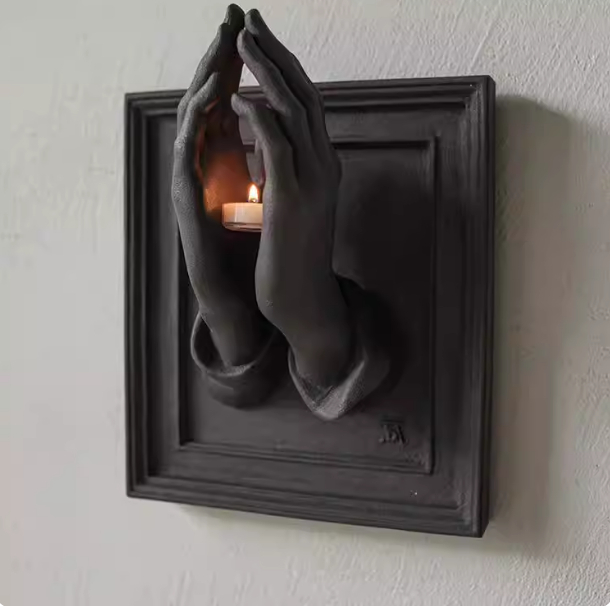 Prayer Hands Handcrafted Artistic Aromatherapy Candle Holder