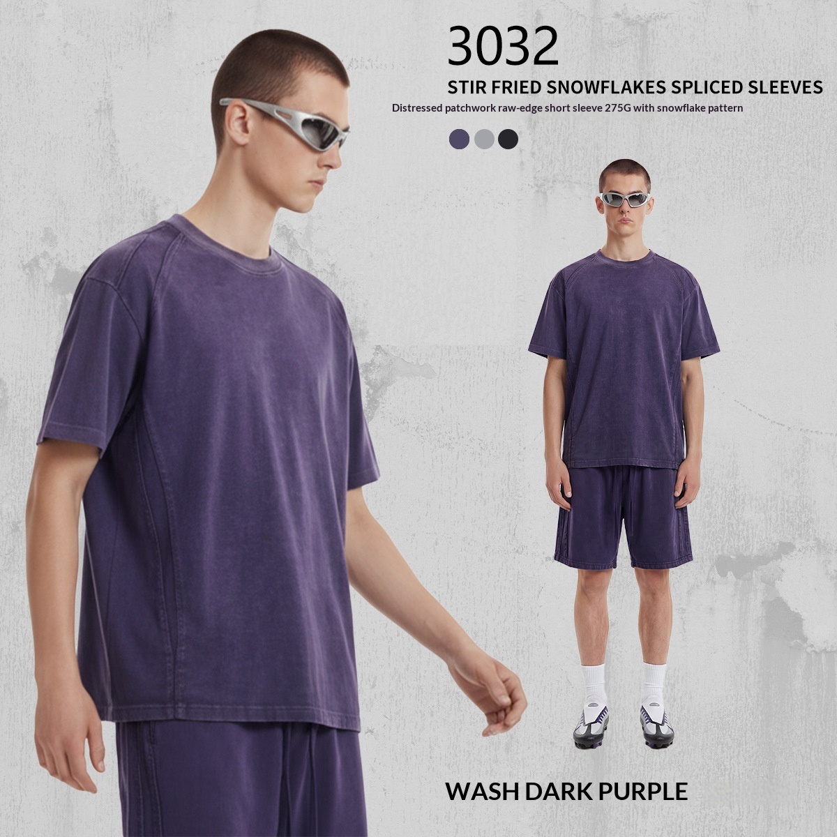 New Springsummer Bestseller Distressed Patchwork Raw-edge Short-sleeve Top