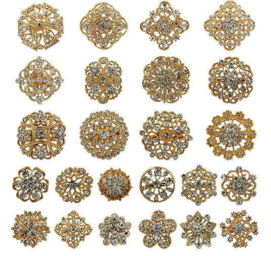 Muslim Fashion Simple Pearl Floral Brooch