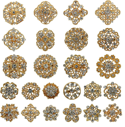 Muslim Fashion Simple Pearl Floral Brooch