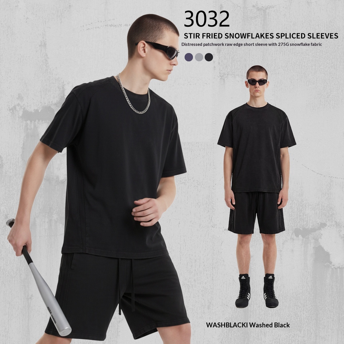 New Springsummer Bestseller Distressed Patchwork Raw-edge Short-sleeve Top