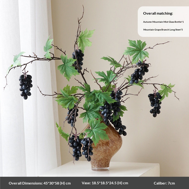 Yizhi Home French-Style Retro Glass Flower Vase