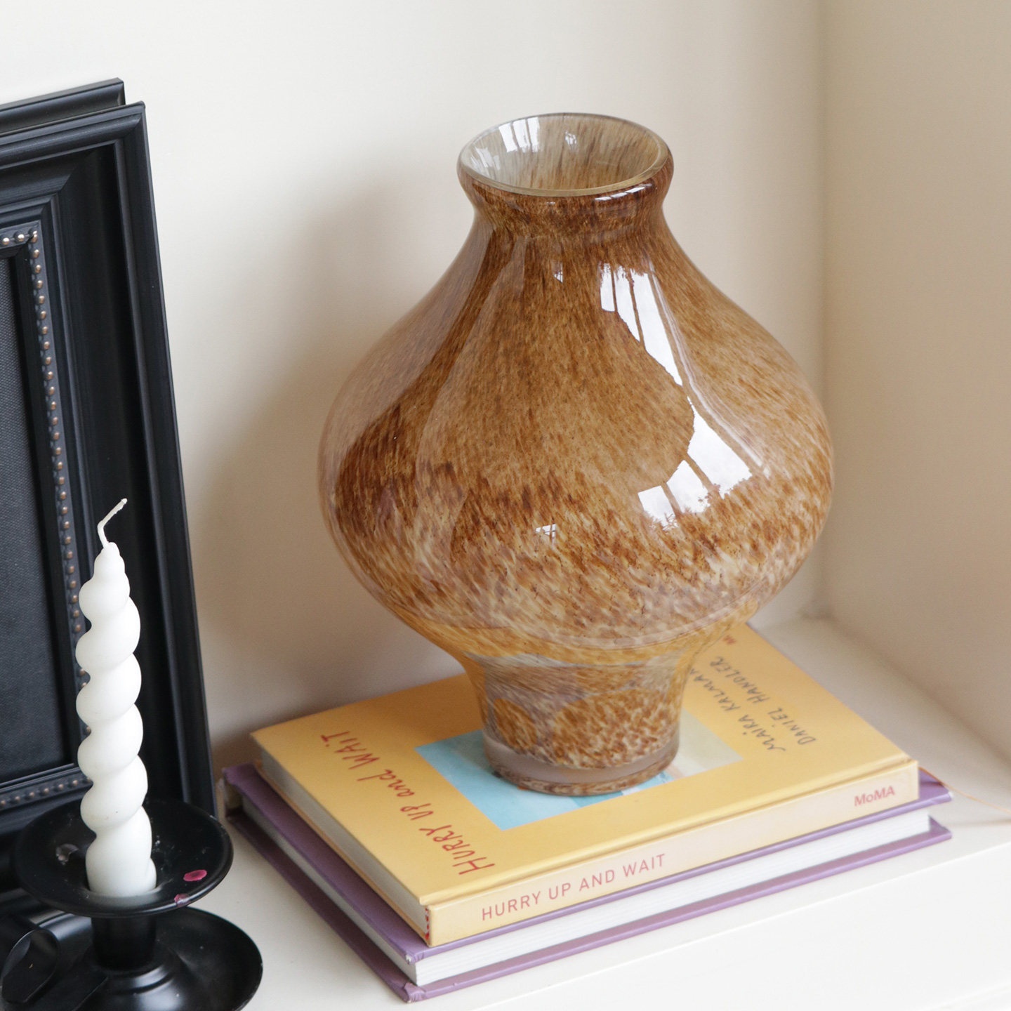 Yizhi Home French-Style Retro Glass Flower Vase