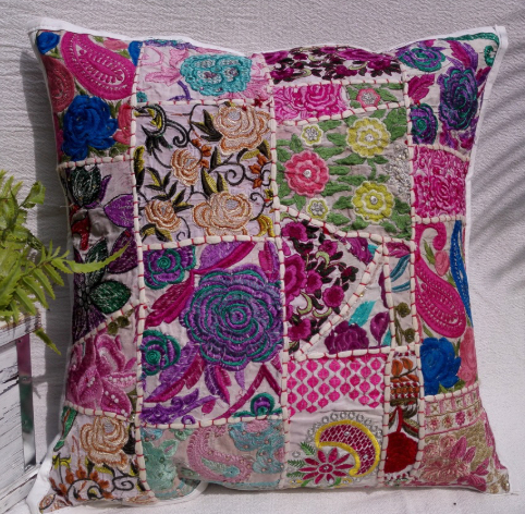 Patchwork Cotton Pillowcase For Waist Pillows And Cushionssoft And Cozy