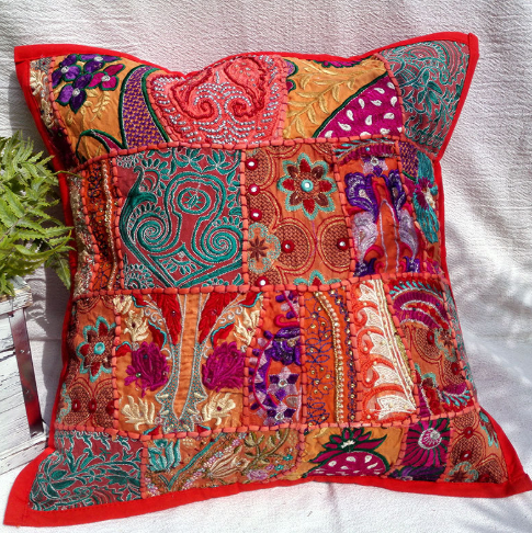 Patchwork Cotton Pillowcase For Waist Pillows And Cushionssoft And Cozy