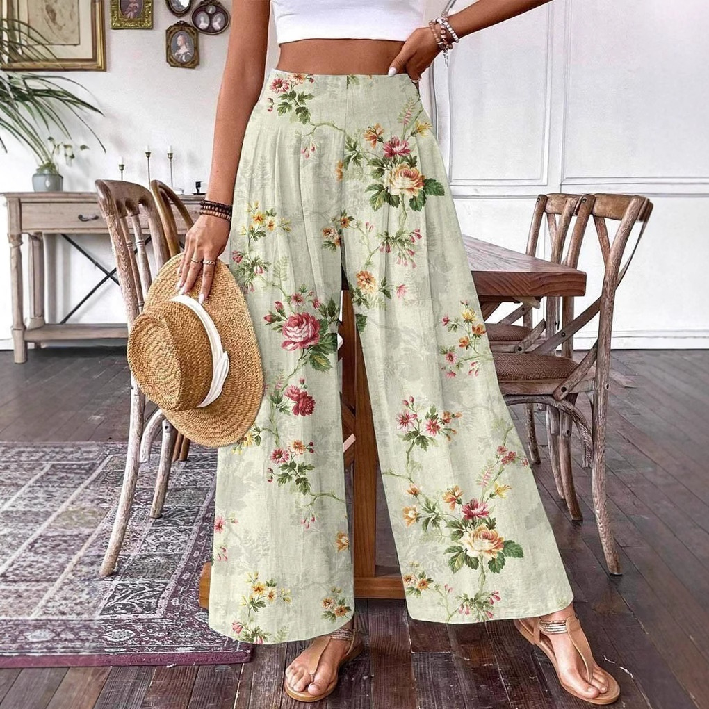 Womens Plus-Size Casual Wide-Leg Athletic Pants