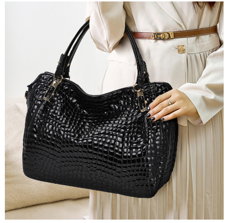 Womens Large Genuine Leather Casual Tote Bag