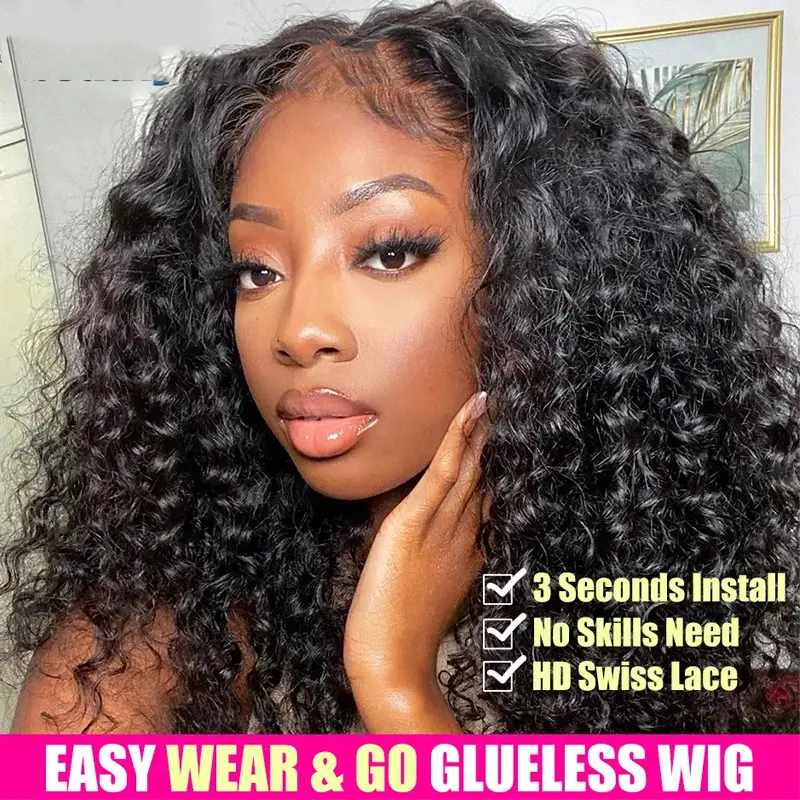 Water-wave Lace Wigs Made From Glue-free Authentic