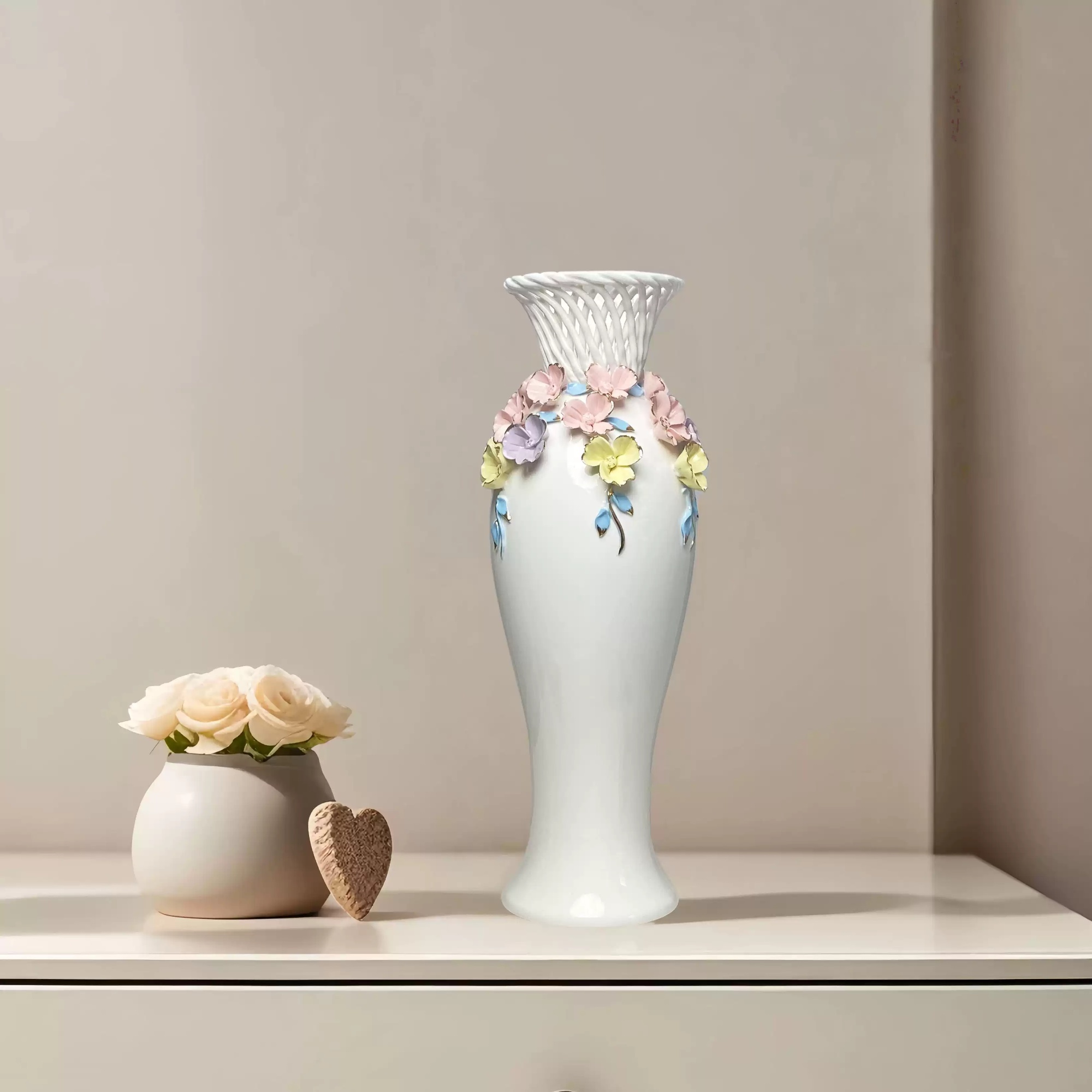 Light-luxury Pastoral Ceramic Vase Decoration