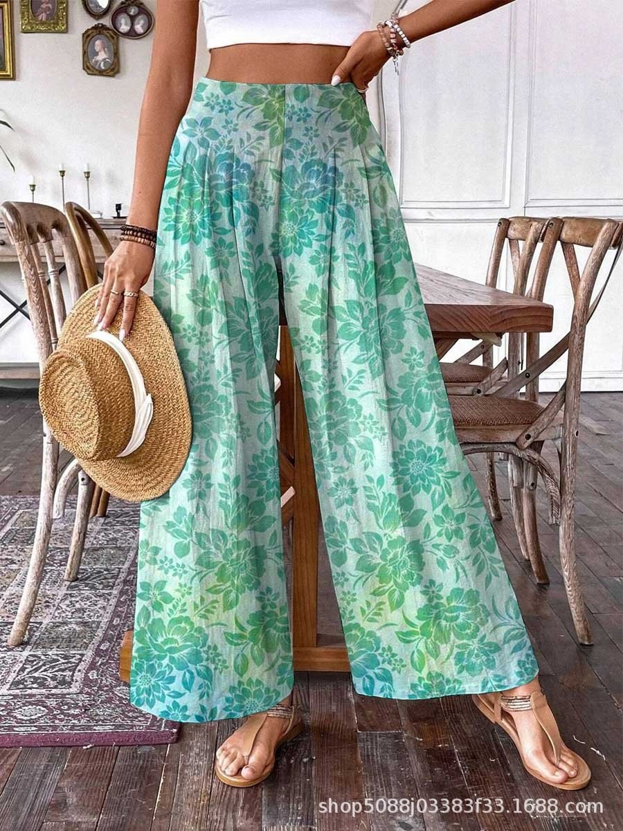 Womens Plus-Size Casual Wide-Leg Athletic Pants