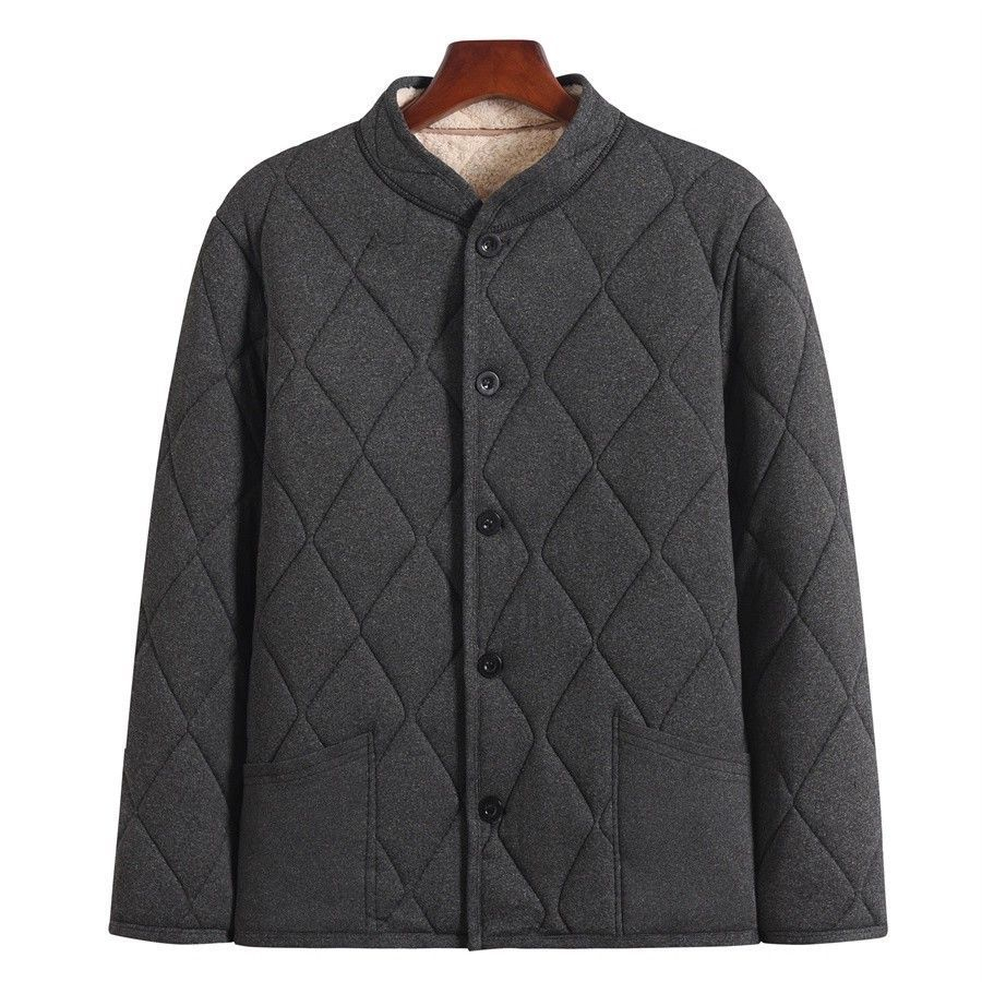 Men's Fleece Lined Thick Cotton Padded Jacket