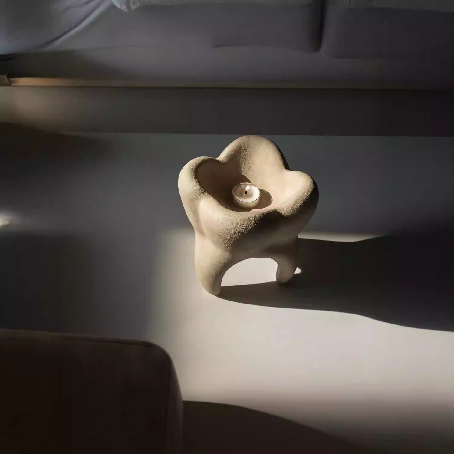 Tooth-shaped Candlestick Creative Art Scented Candle Base Decorative Ornament