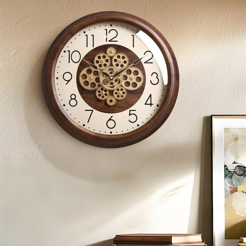 Mechanical Gear Wall Vintage Silent Wall Clock