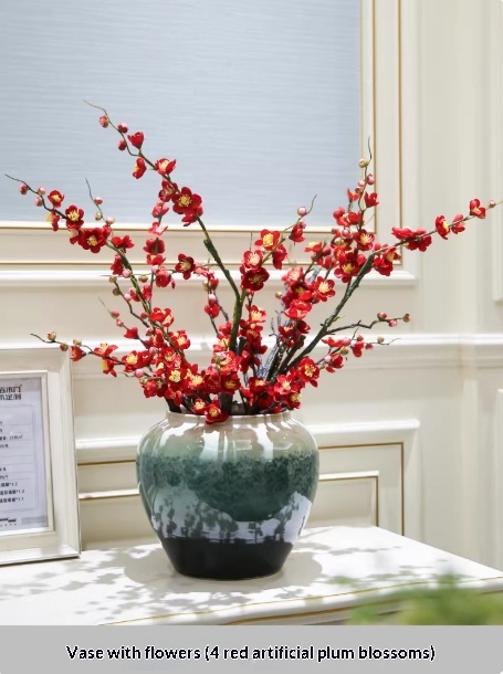 Holly Vase Ornament Artificial Flowers For Floral Arrangements Decor Item