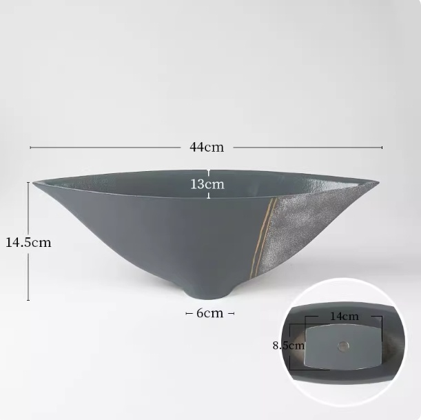 Triangular Ceramic Vase Crafted By Hand Perfect For Zen-inspired Floral Arrangements