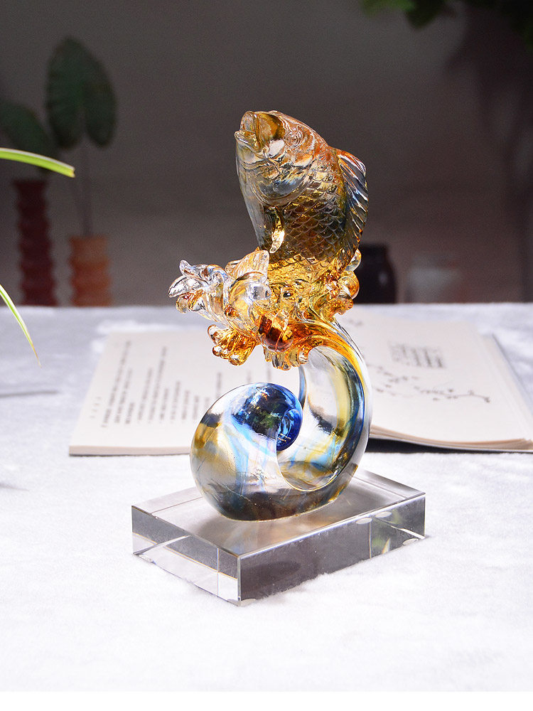 Colorful Glass Fish Ornament Decoration Symbolizing Abundance Year After Year