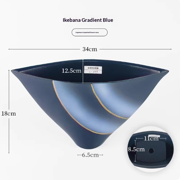 Triangular Ceramic Vase Crafted By Hand Perfect For Zen-inspired Floral Arrangements