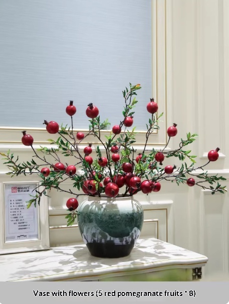 Holly Vase Ornament Artificial Flowers For Floral Arrangements Decor Item
