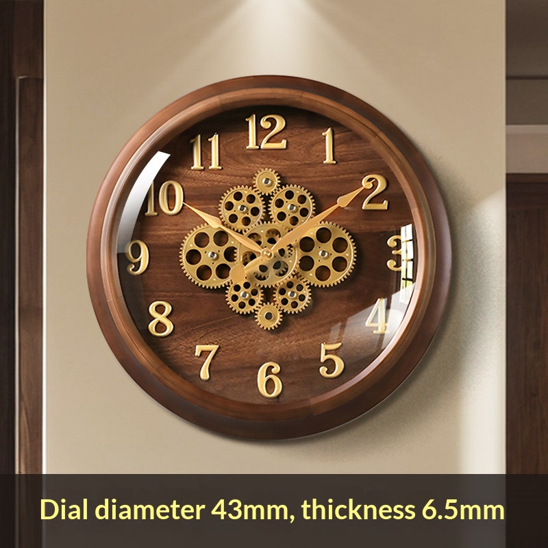 Mechanical Gear Wall Vintage Silent Wall Clock