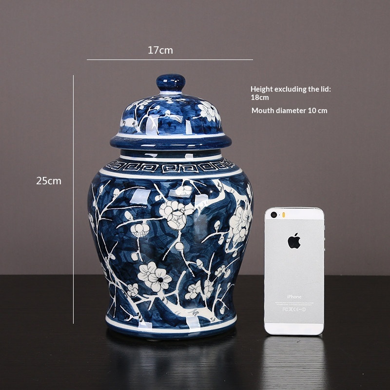 Classic New Chinese-Style Creative Home Decor Ceramic Jar