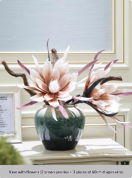 Holly Vase Ornament Artificial Flowers For Floral Arrangements Decor Item