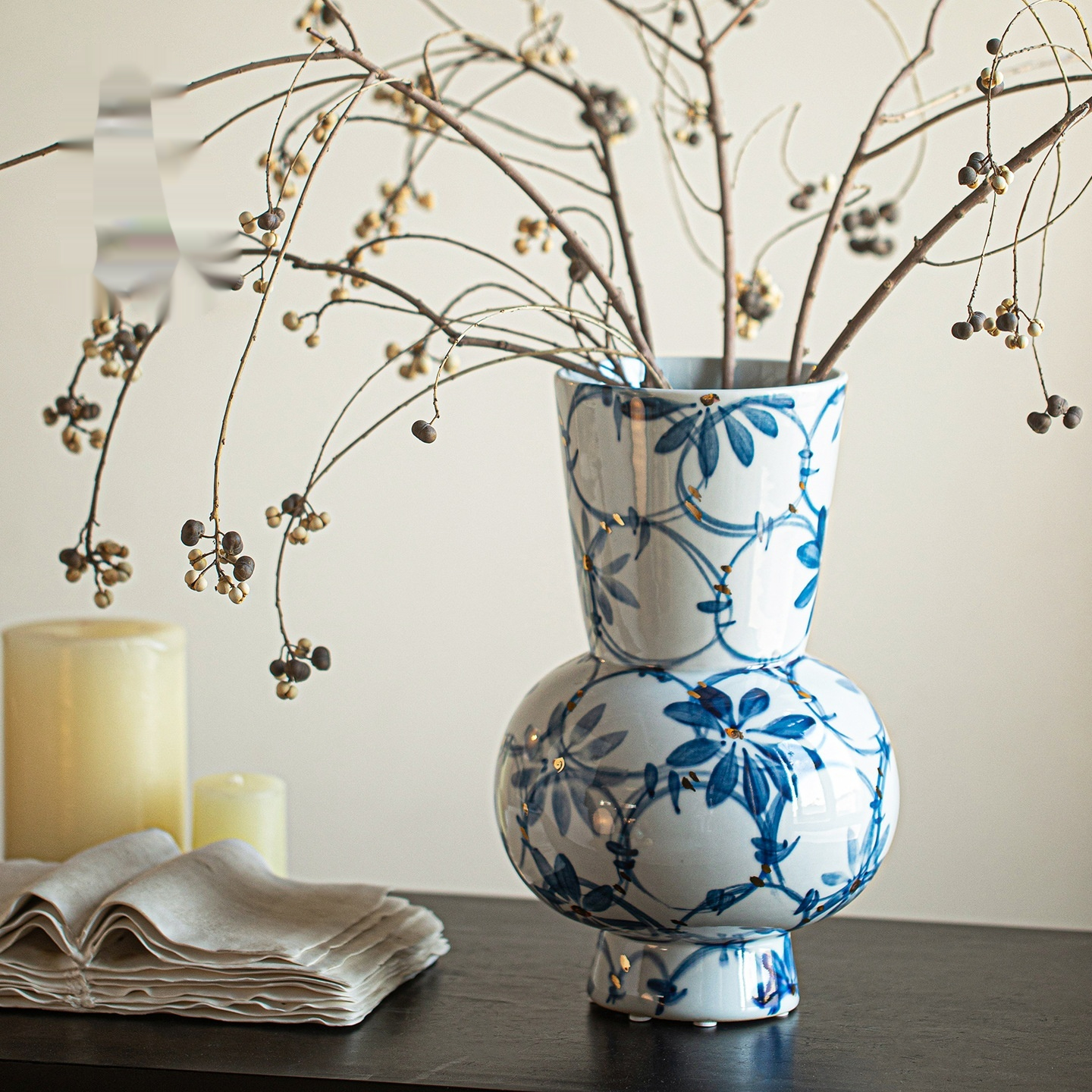 Blue And White Porcelain Light Luxury Vase