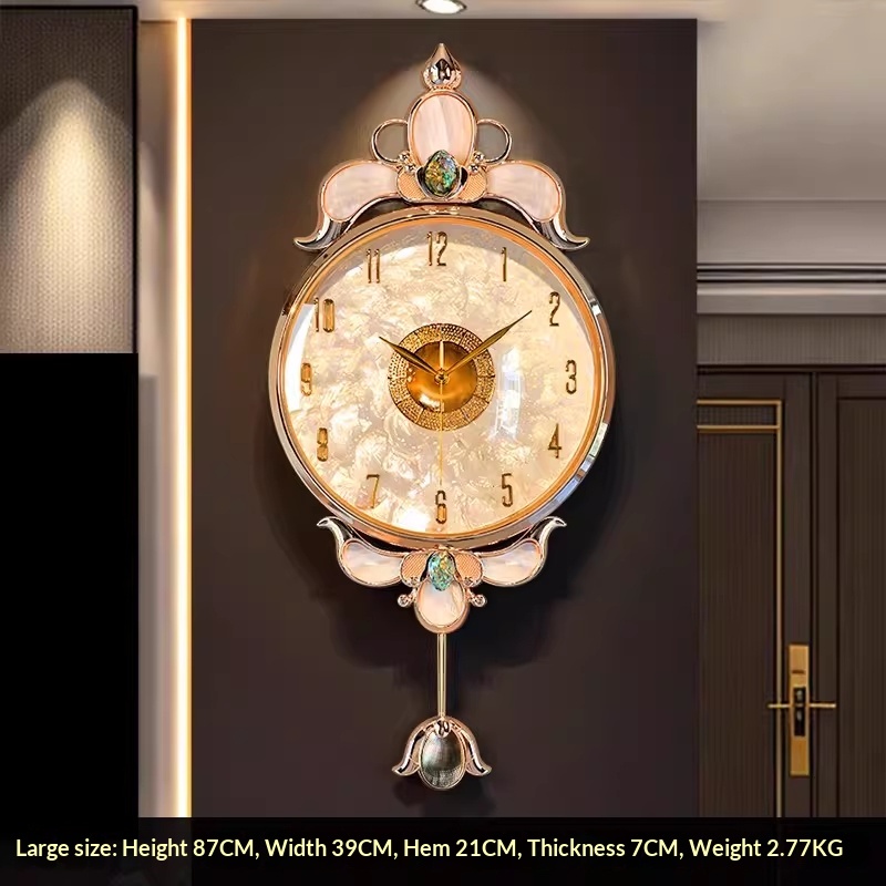 Luxury Home Living Room High-End Retro Wall Clock