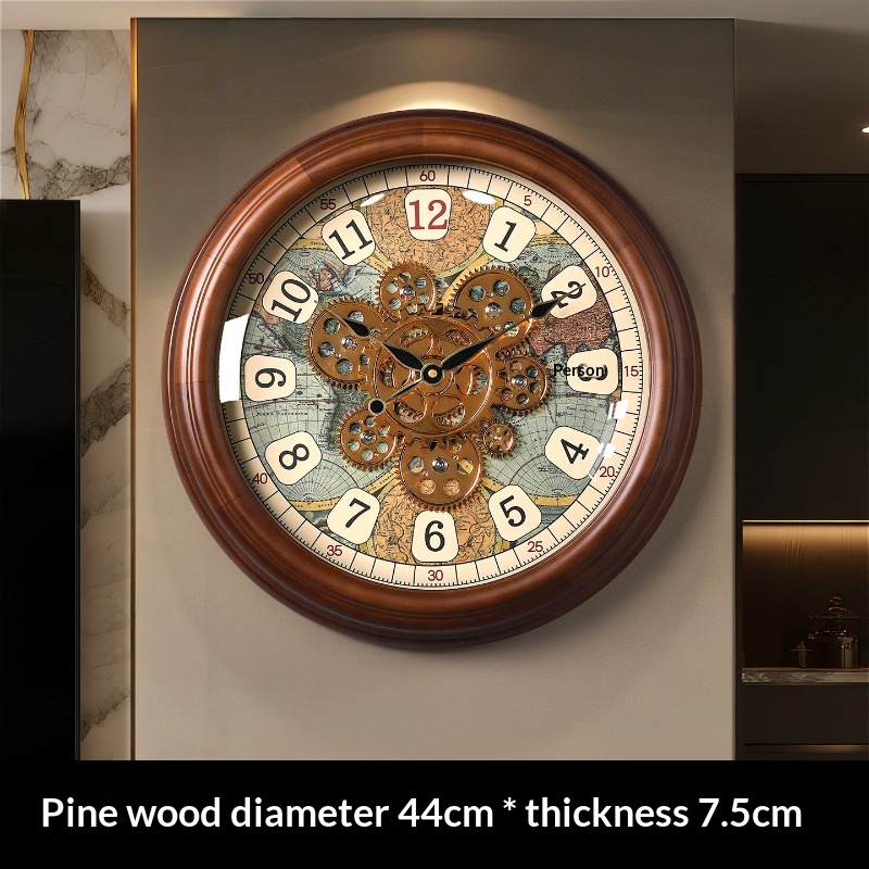 Mechanical Gear Wall Vintage Silent Wall Clock