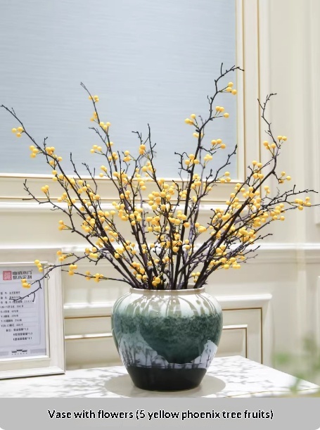 Holly Vase Ornament Artificial Flowers For Floral Arrangements Decor Item