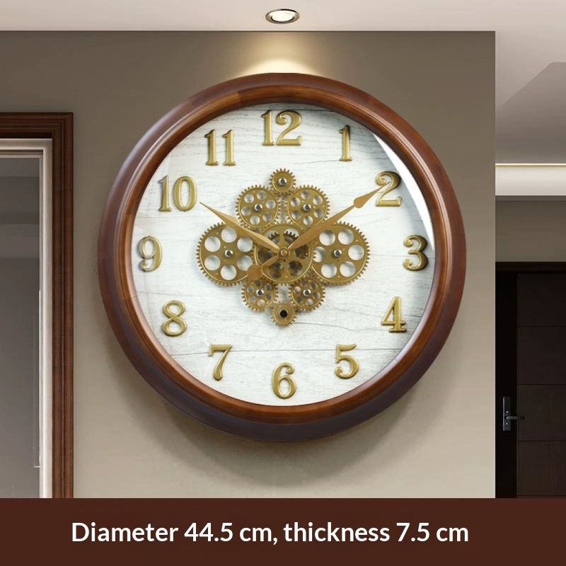 Mechanical Gear Wall Vintage Silent Wall Clock