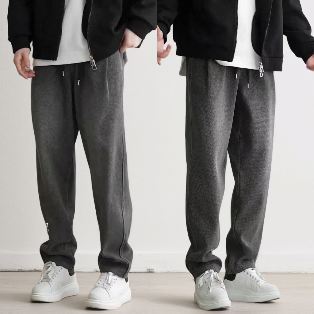 Mens Loose Versatile Retro-Style Spring Jeans