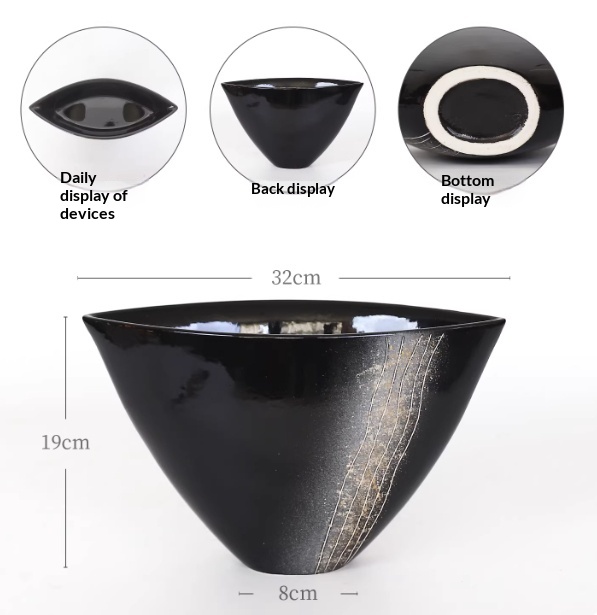 Triangular Ceramic Vase Crafted By Hand Perfect For Zen-inspired Floral Arrangements