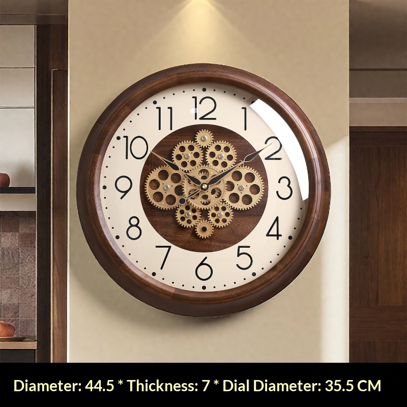 Mechanical Gear Wall Vintage Silent Wall Clock